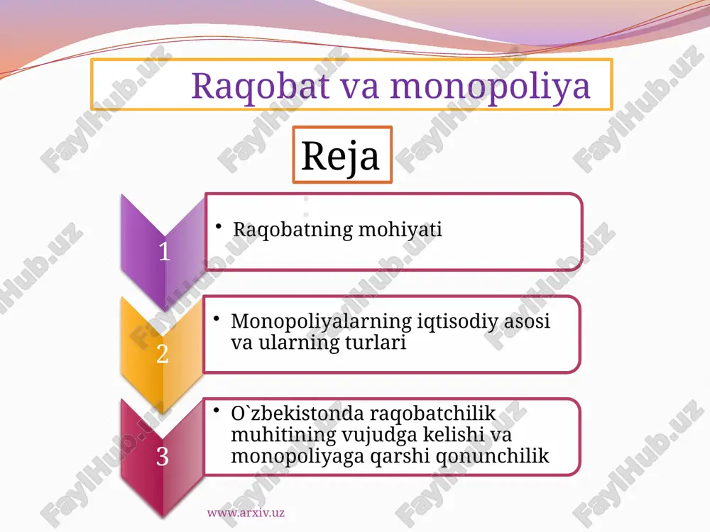 raqobat va monopoliya — ZIP