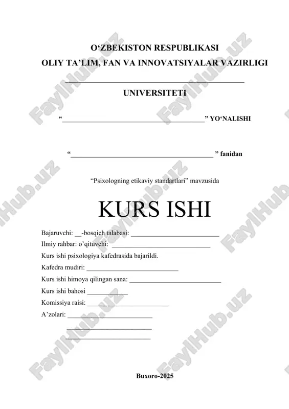 psixologning etikaviy standartlari — DOCX