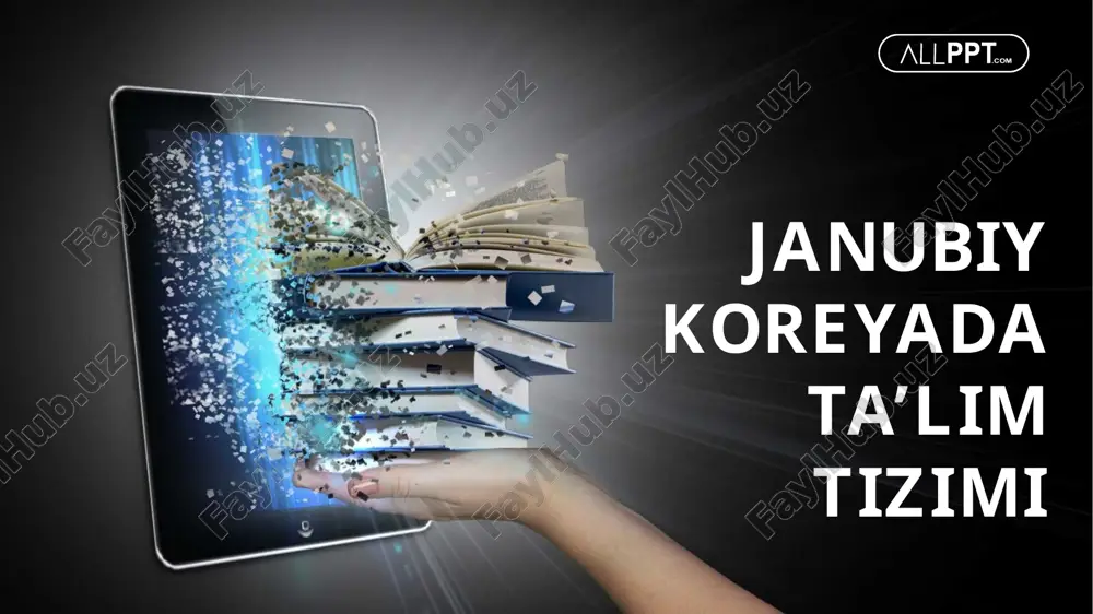 janubiy koreyada ta’lim tizimi — PPTX