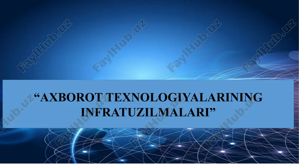 axborot texnologiyalarining infratuzilmalari — ZIP