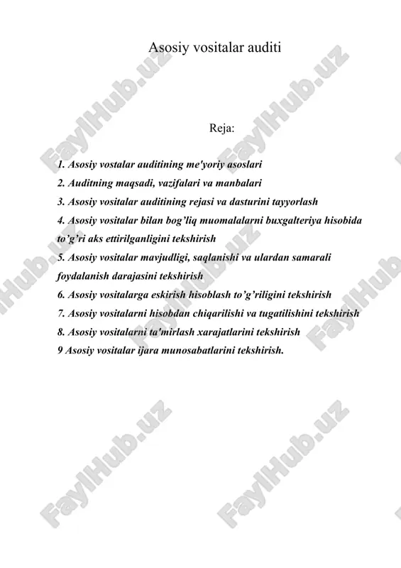asosiy vositalar auditi — ZIP