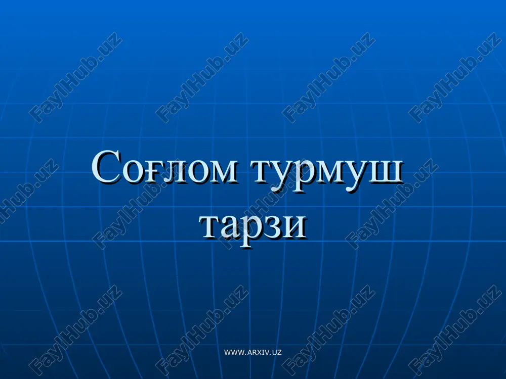 sog‘lom turmush tarzi — ZIP