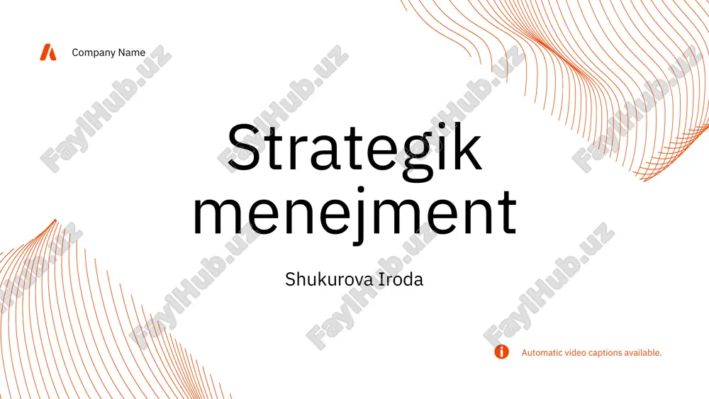 strategik menejment — PPTX