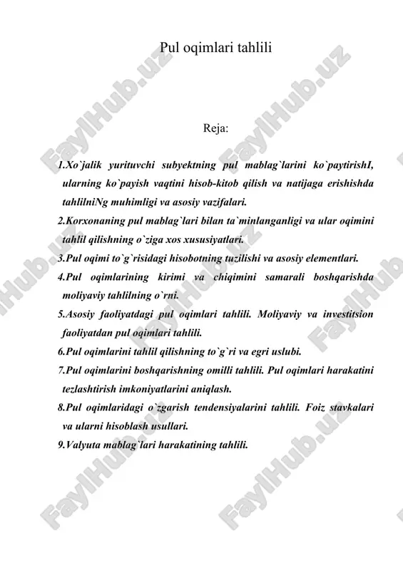 pul oqimlari tahlili — ZIP