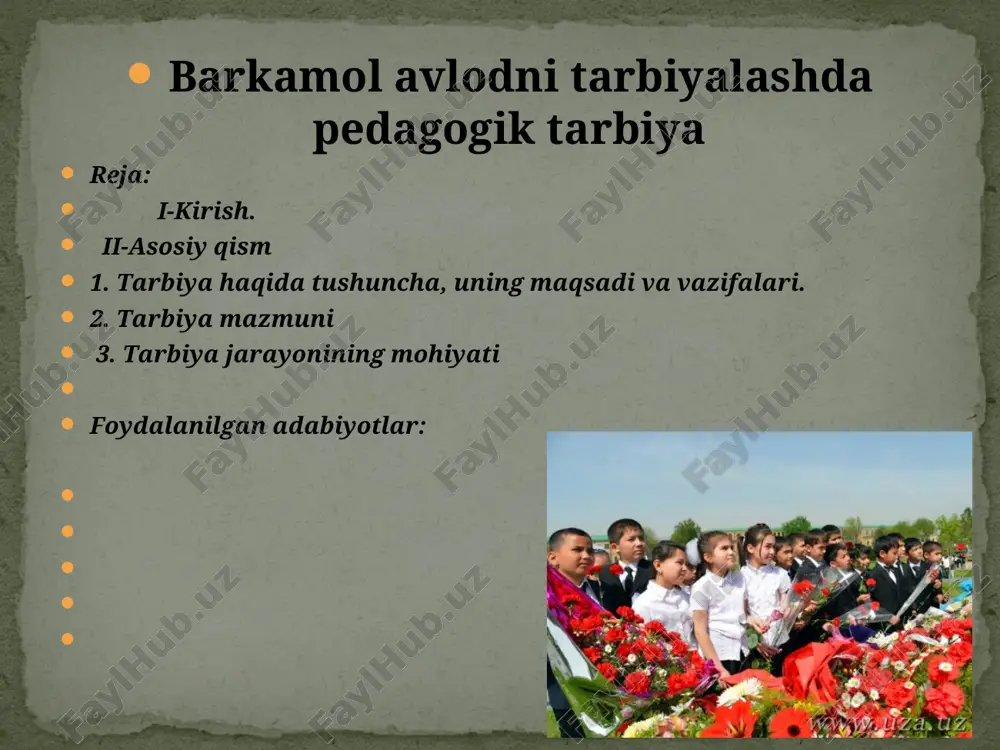 barkamol avlodni tarbiyalashda pedagogik tarbiya — ZIP