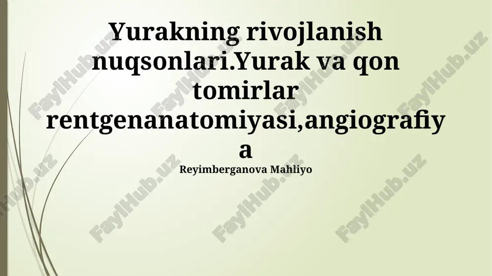 yurakning rivojlanish nuqsonlari — PPTX