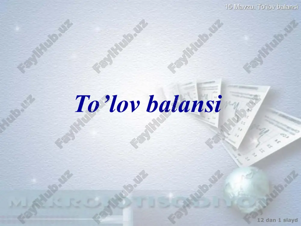 to’lov balansi — PPT