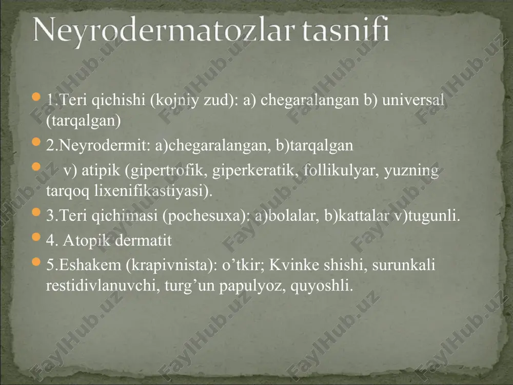 нейродермит — PPT