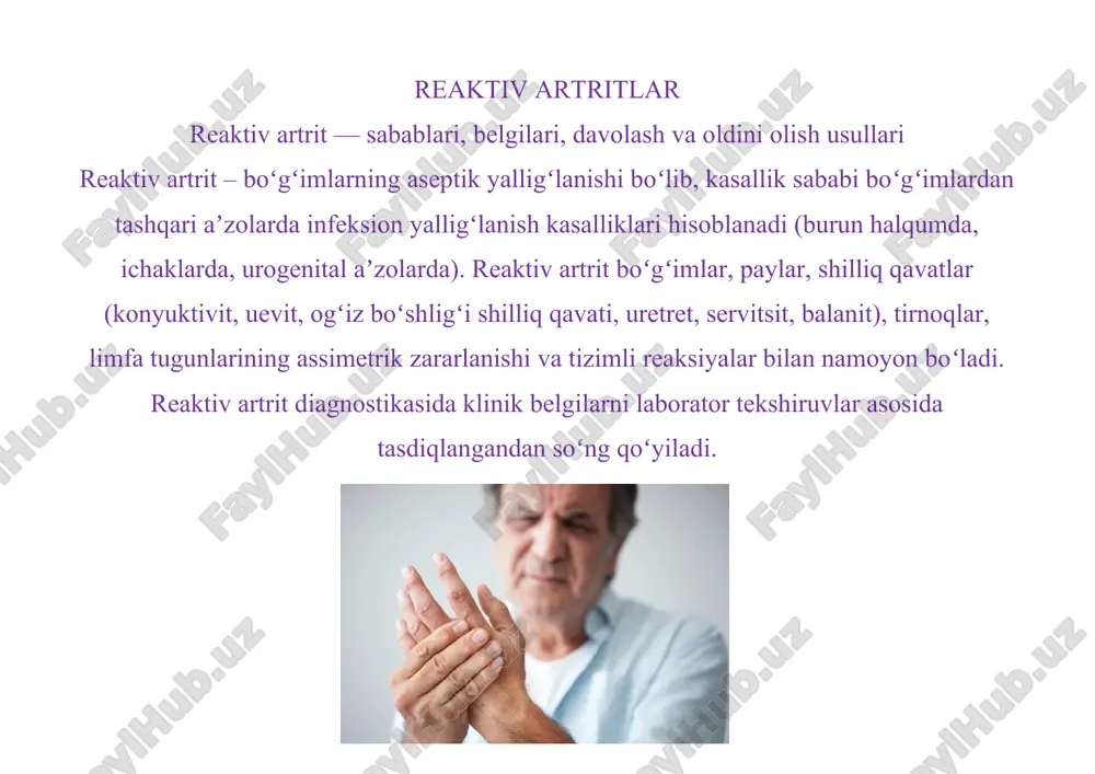 reaktiv artrit — DOCX