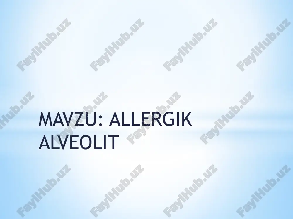 allergik alveolit — PPTX