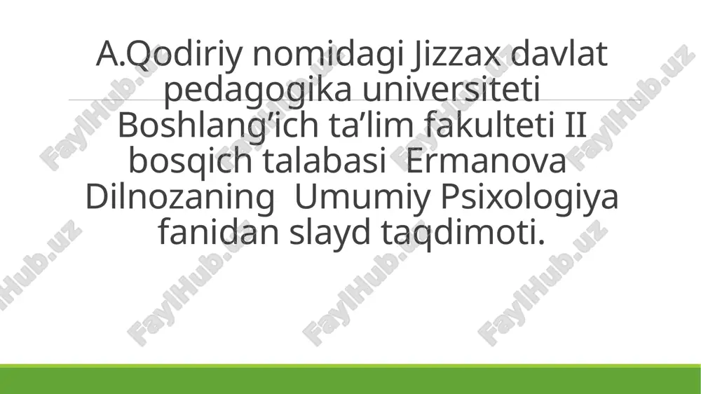 xotira turlari va uning jarayonlari — PPTX