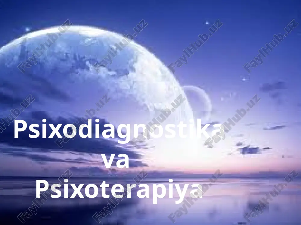 psixodiagnostika va psixoterapiya — ZIP