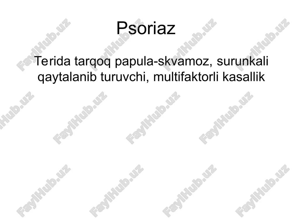 psoriaz — PPT