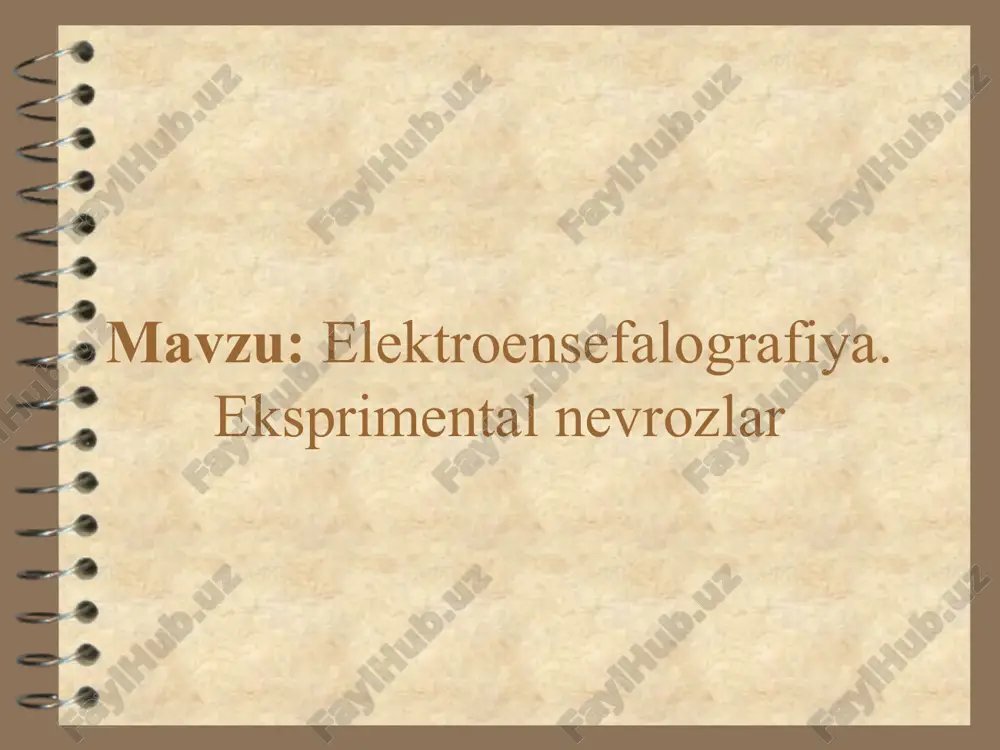 elektroensefalografiya — PPTX