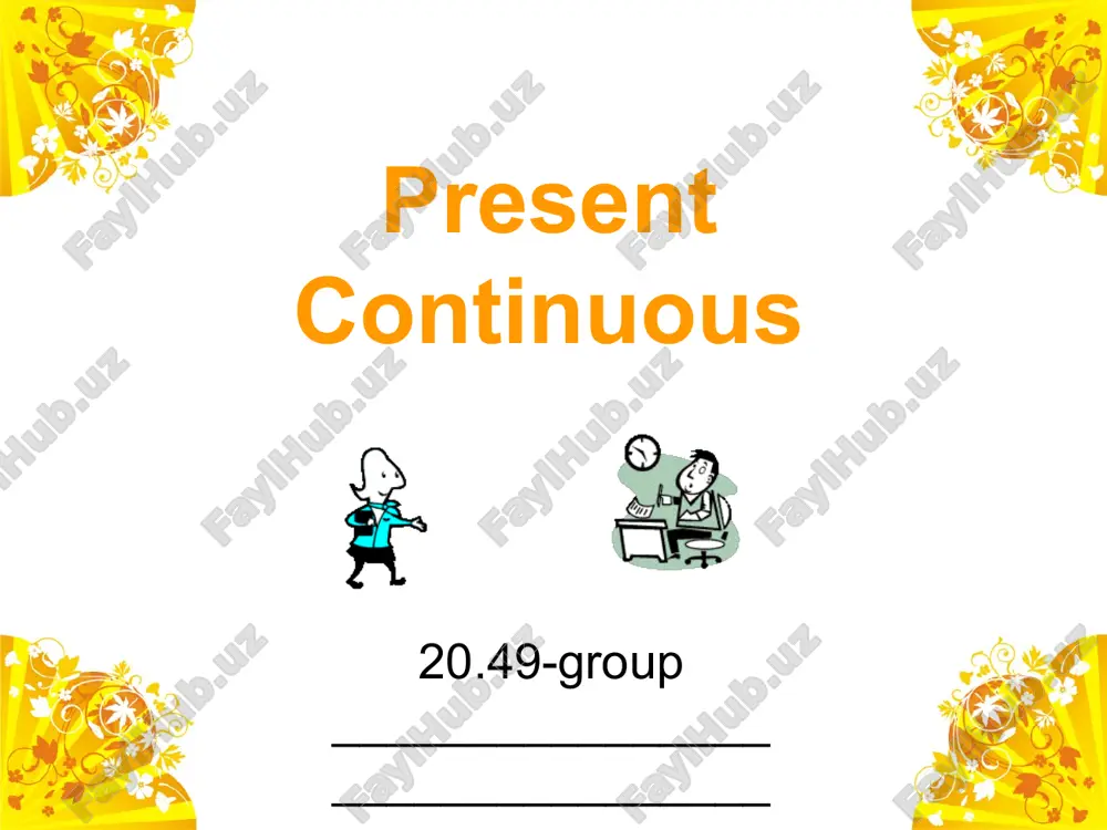present continuous — PPT