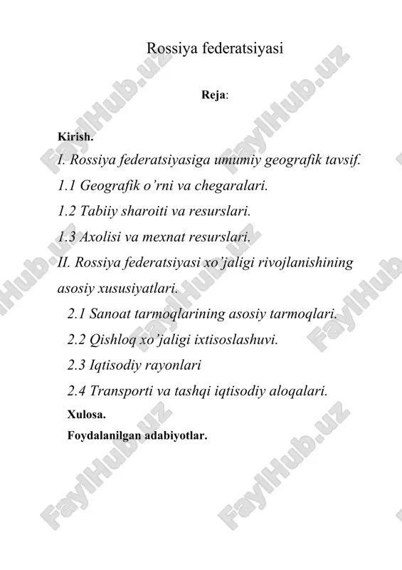rossiya federatsiyasi — ZIP