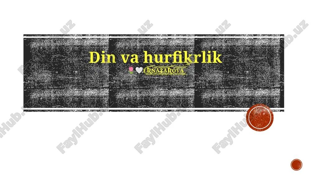 din va hurfikrlik — PPTX