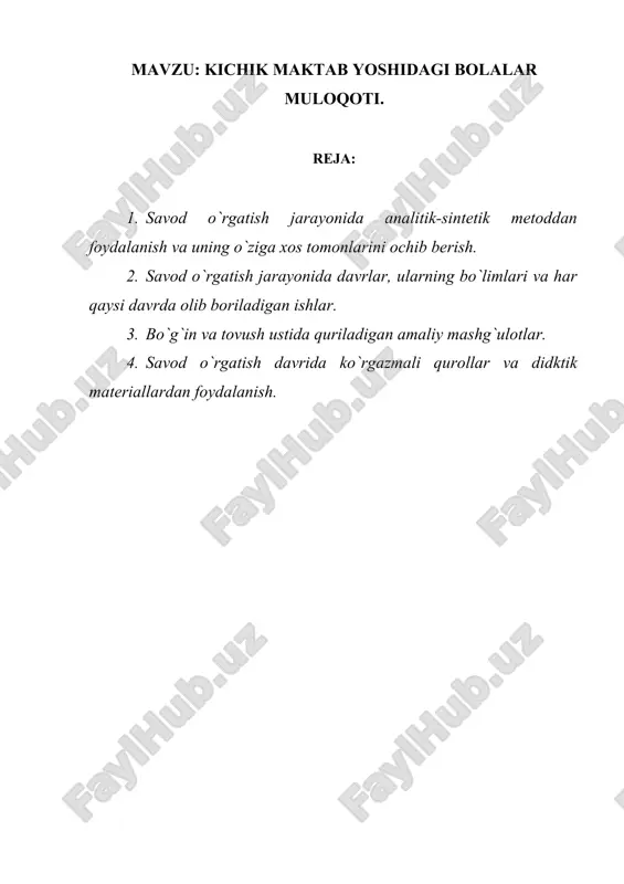 savod o‘rgatish darslari — DOCX