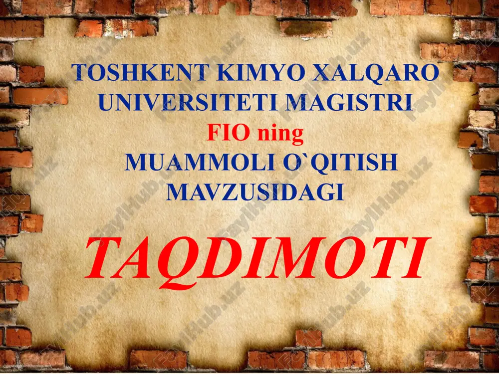 muammоli o‘qitish tехnоlоgiyasi — PPTX
