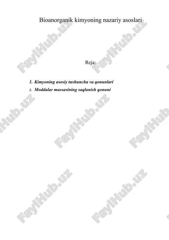 bioanorganik kimyoning nazariy asoslari — ZIP