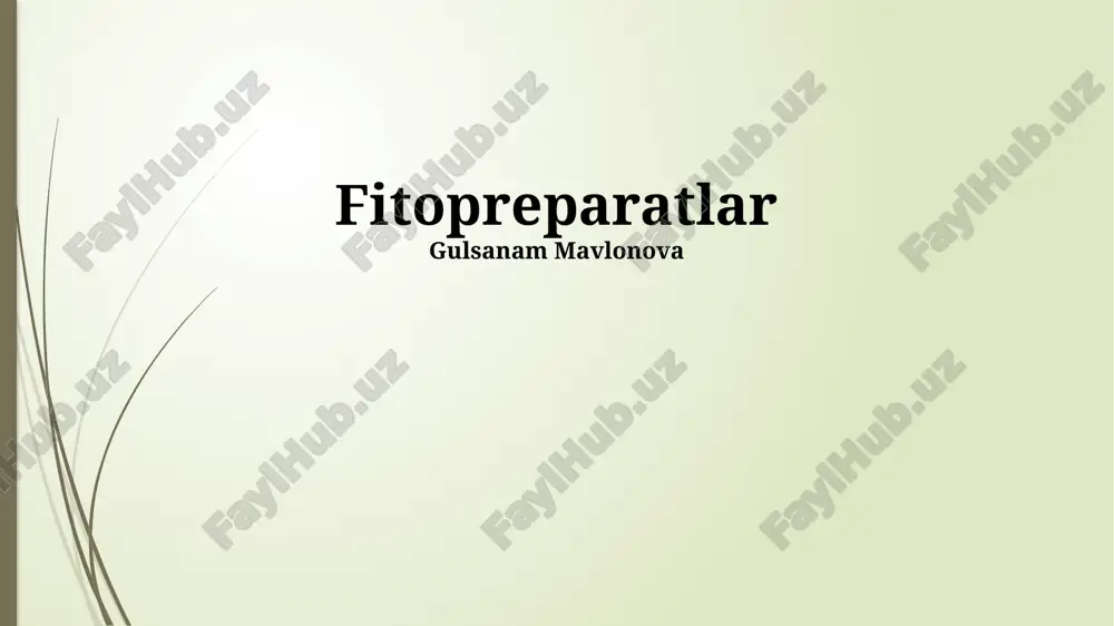 fitopreparatlar — PPTX