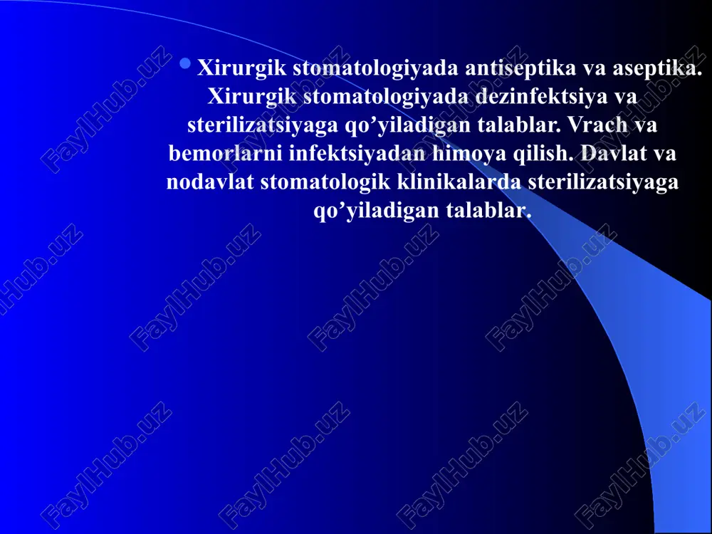 антисептика ва асептика — PPTX
