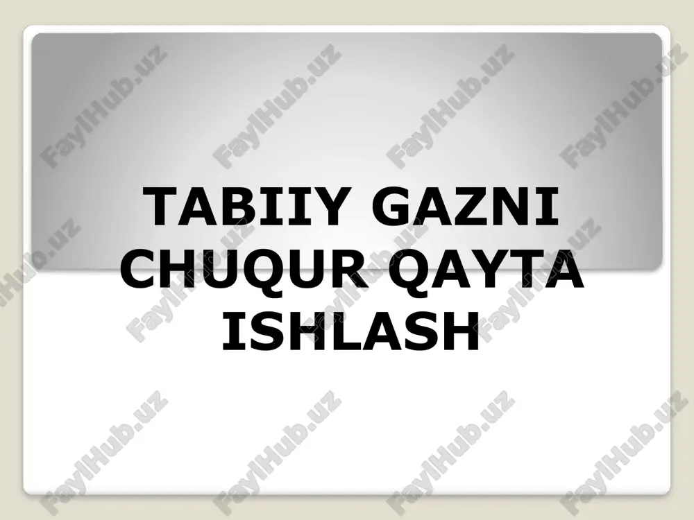 tabiiy gazni chuqur qayta ishlash — ZIP
