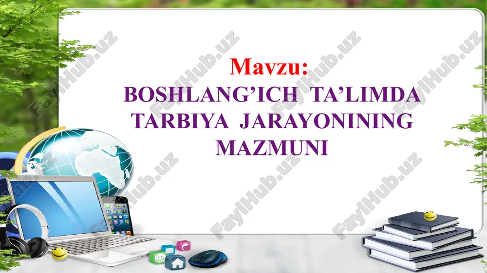 boshlang‘ich ta’lim dasturi — PPTX