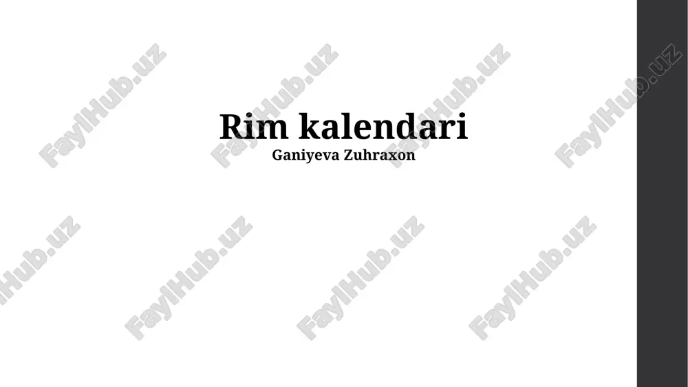 rim kalendari — PPTX