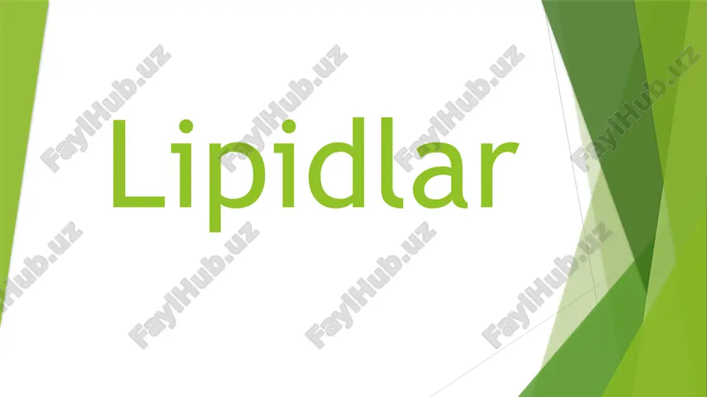 lipidlar — PPTX