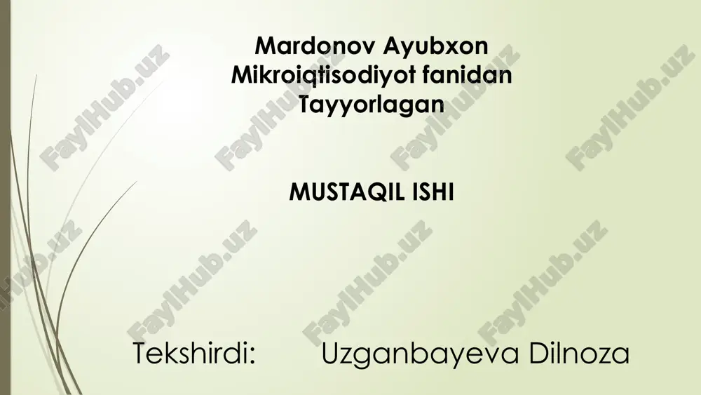 mikroiqtisodiyot — PPTX