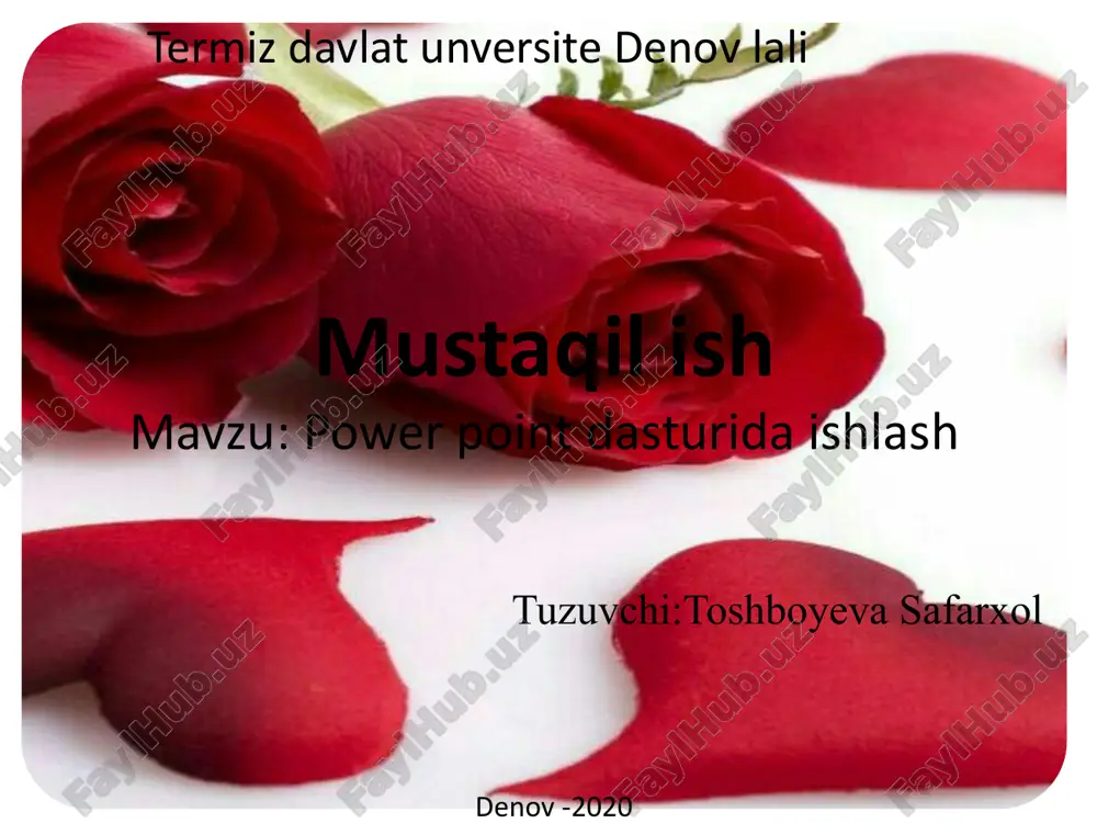 power point dasturi — PPTX