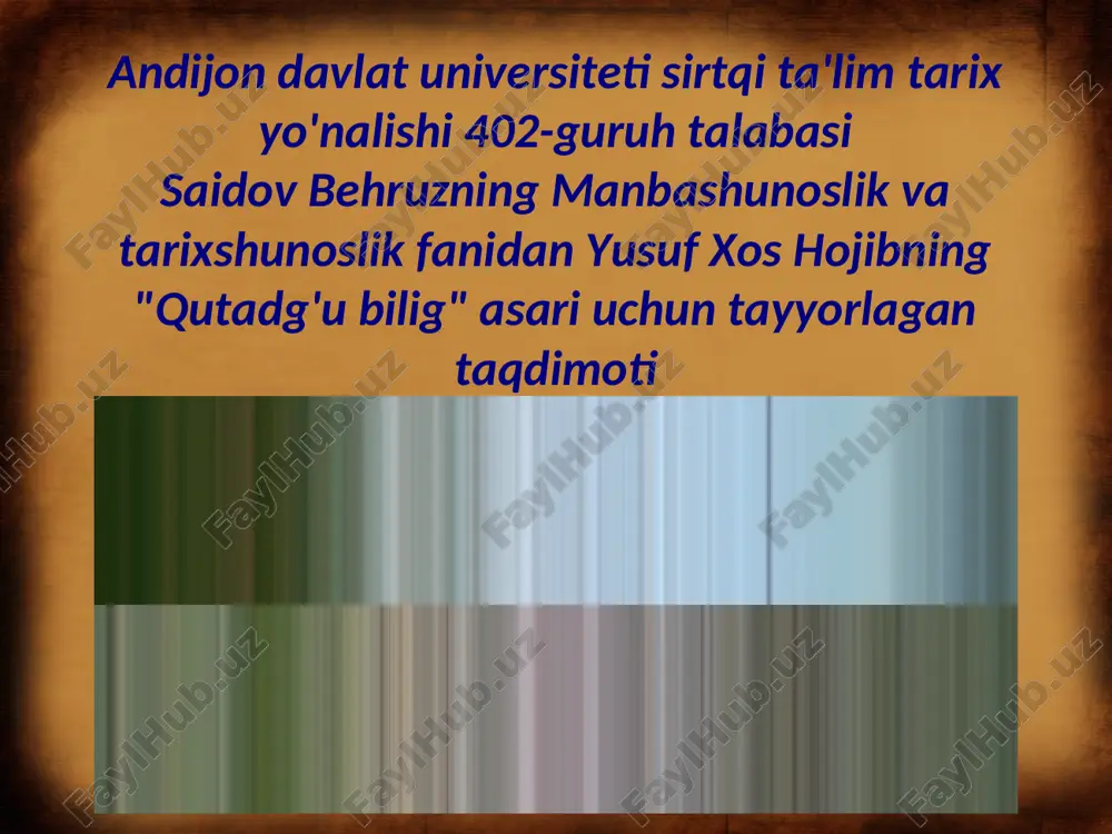 qutadgu bilig — PPT