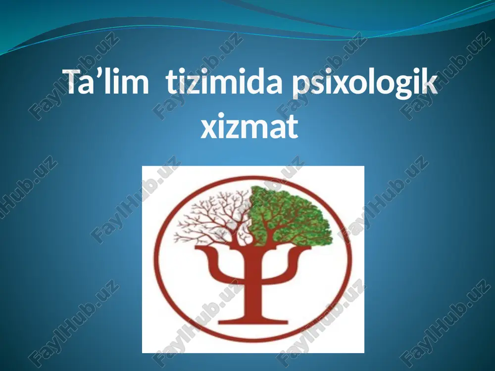 psixologik xizmat — PPTX