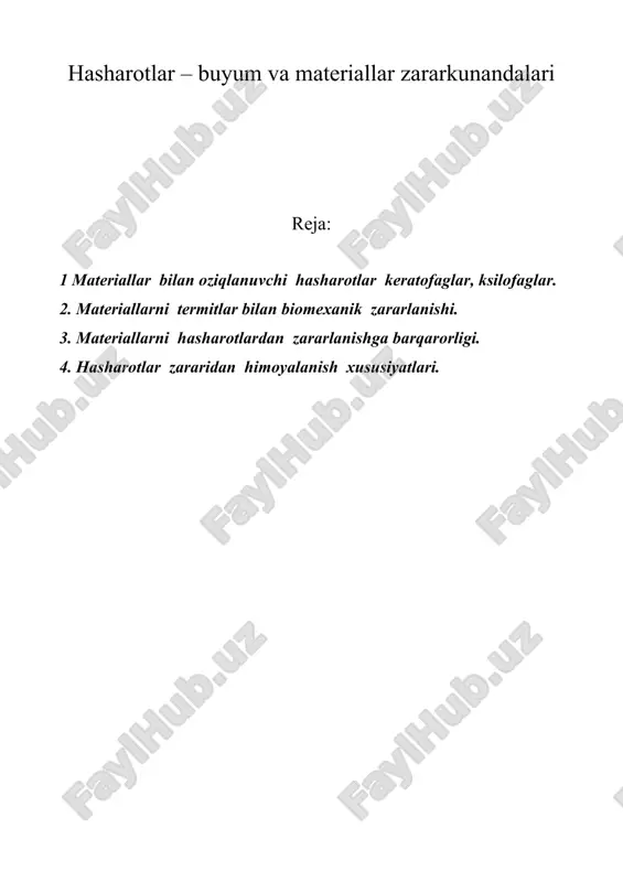 hasharotlar – buyum va materiallar zararkunandalari — ZIP