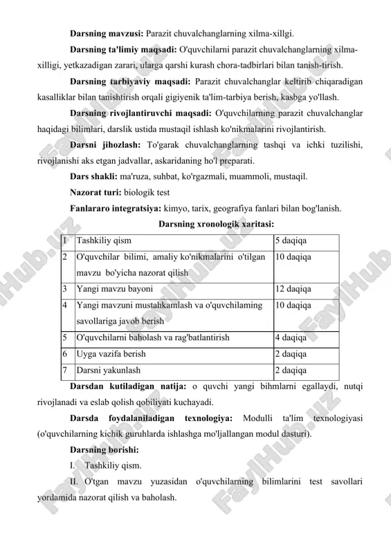 parazit chuvalchanglarning xilma-xillgi — ZIP