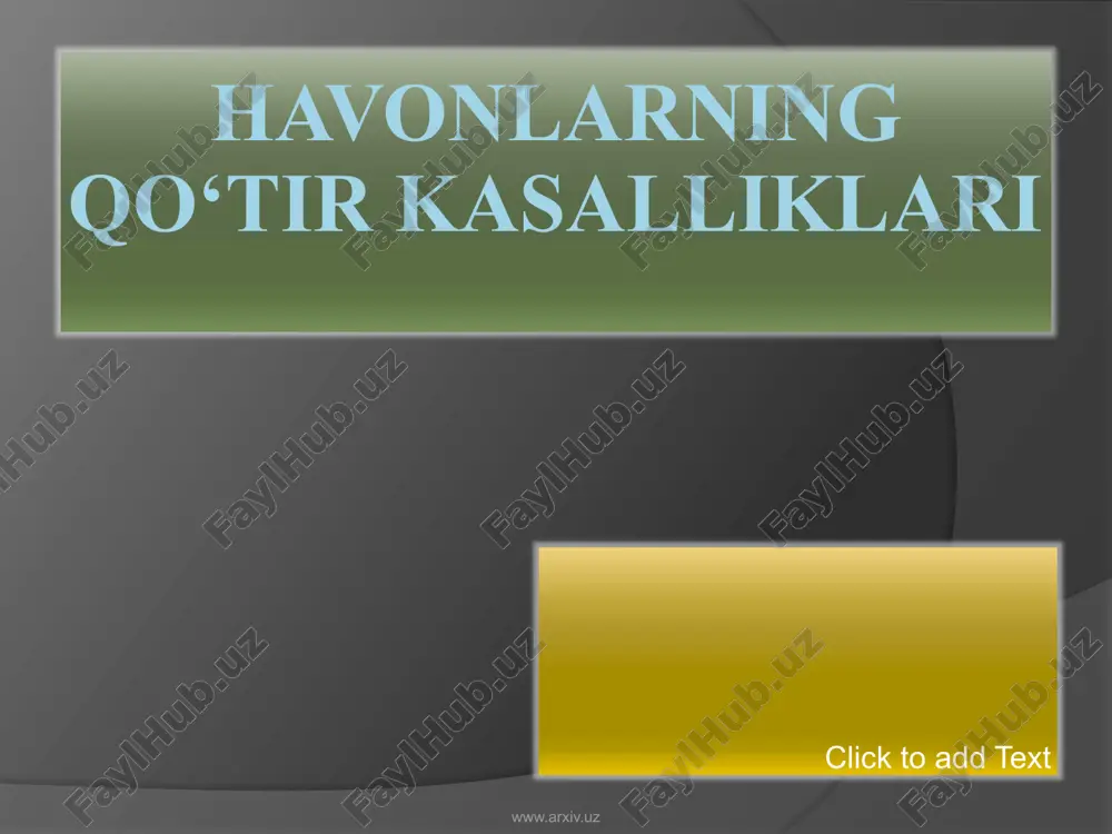 hayvonlarning qo‘tir kasalliklari — ZIP