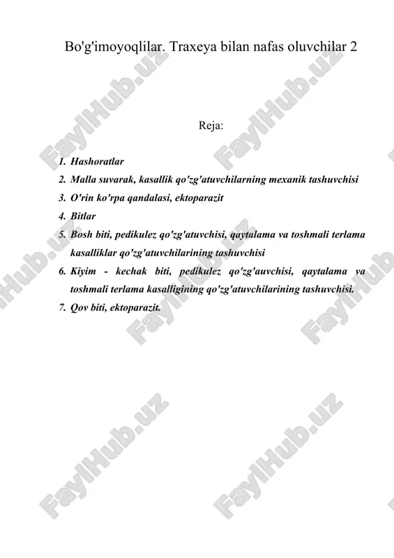 bo'g'imoyoqlilar. traxeya bilan nafas oluvchilar 2 — DOC