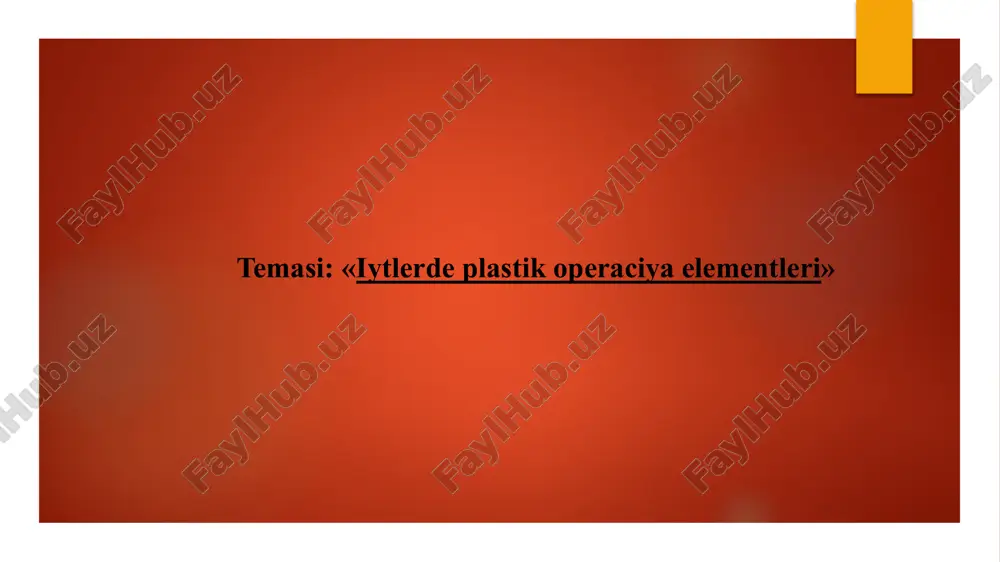 iytlerde plastik operaciya elementleri — PPTX