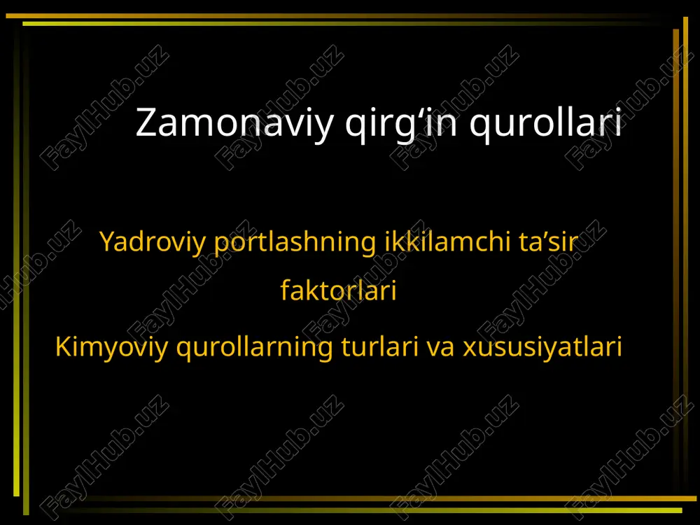 zamonaviy qirg‘in qurollari — PPT