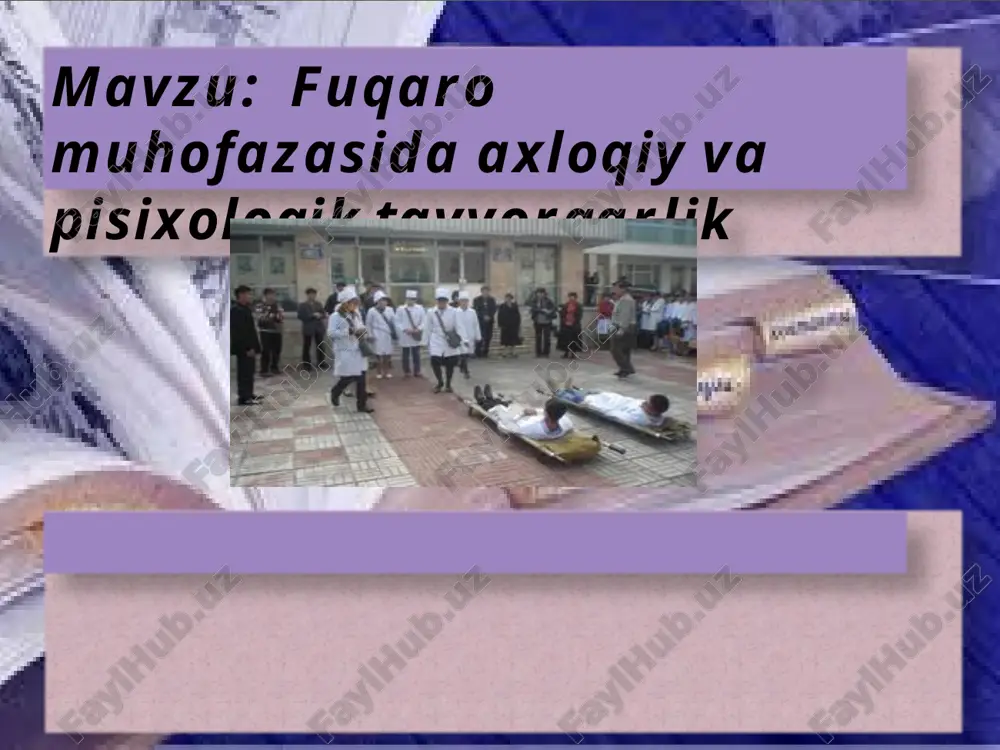 fuqaro muhofazasida axloqiy va pisixologik tayyorgarlik — PPTX