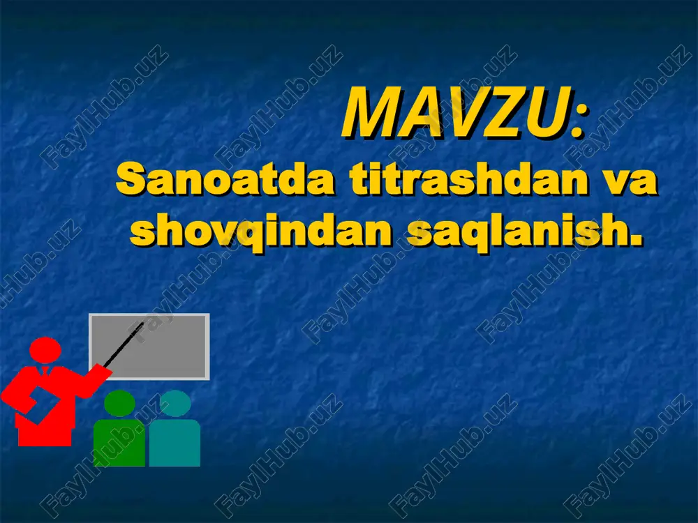 sanoatda titrashdan va shovqindan saqlanish — PPT