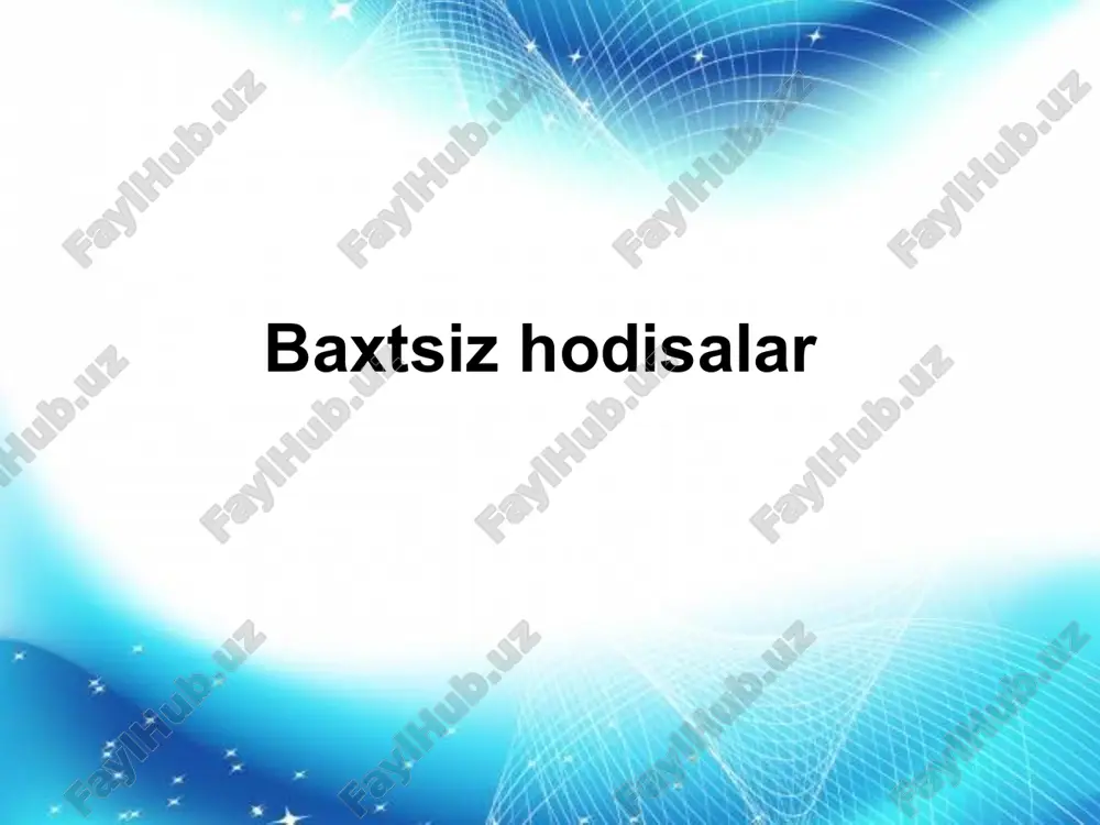 baxtsiz hodisalar — PPT