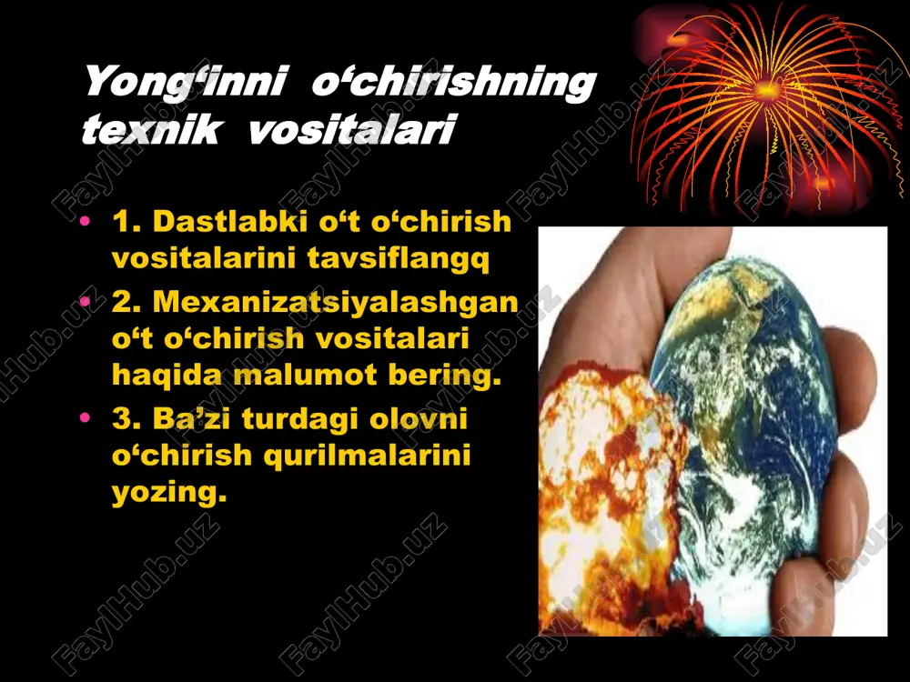 yong‘inni o‘chirishning texnik vositalari — PPT