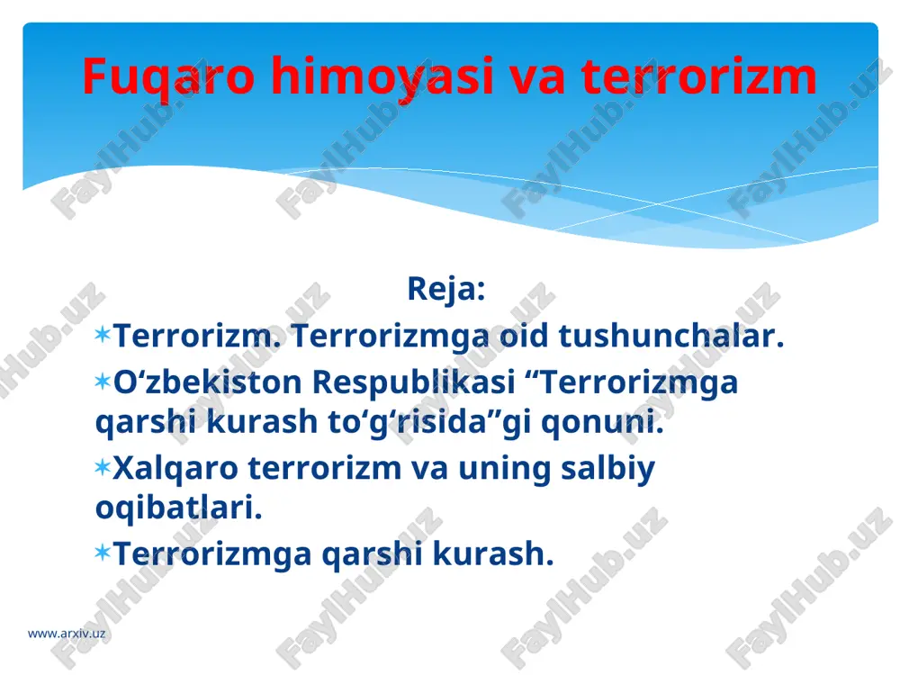 fuqaro himoyasi va terrorizm — PPT