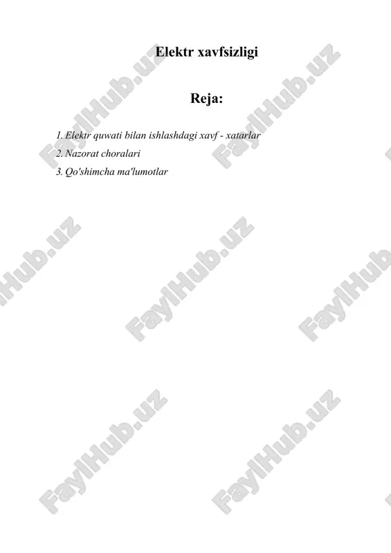 elektr xavfsizligi — ZIP