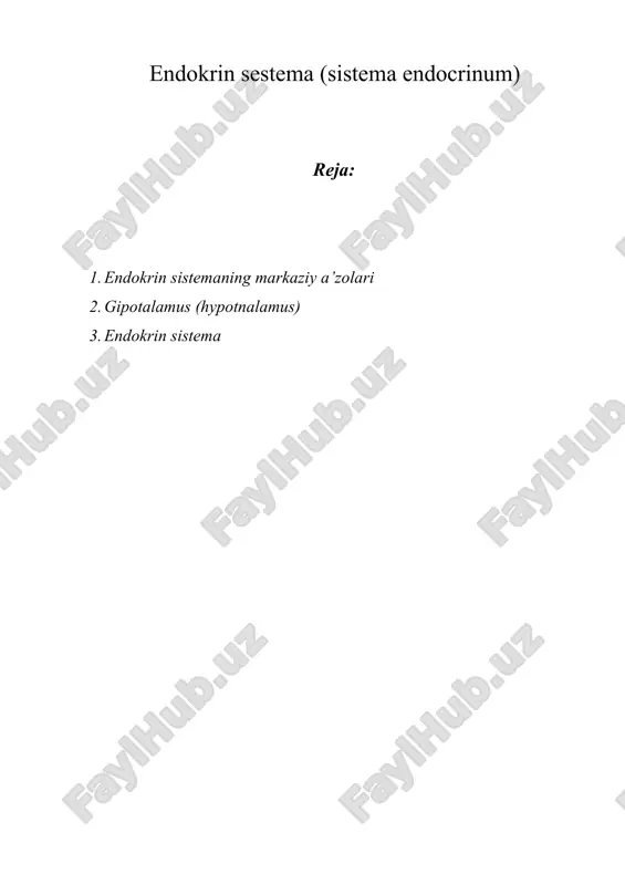 endokrin sestema (sistema endocrinum) — DOCX