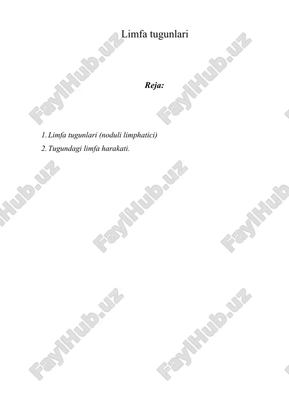 limfa tugunlari — DOCX