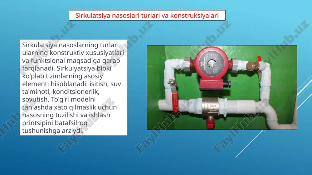 sirkulatsiya nasoslari turlari va konstruksiyalari — PPTX