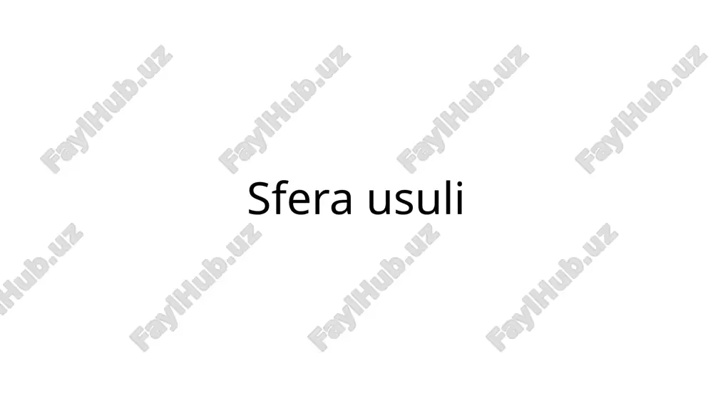 sfera usuli — PPTX